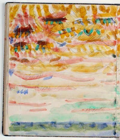 Étude de paysage. Indications de couleur - Niels Larsen Stevns
