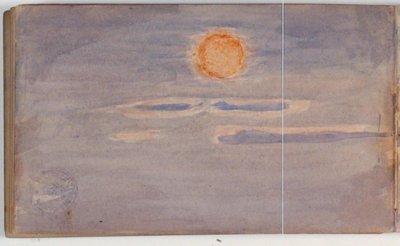 Étude de ciel avec coucher de soleil - Niels Larsen Stevns