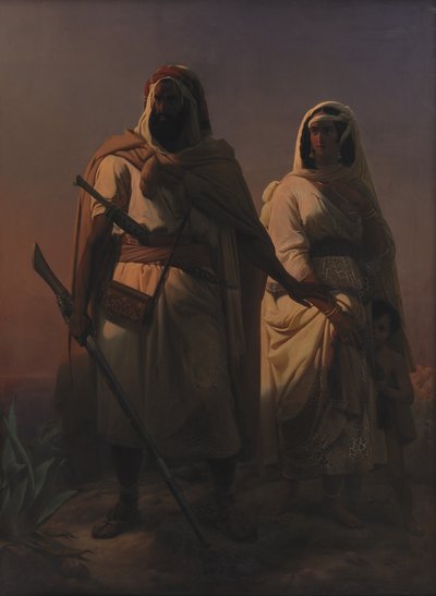 Une famille arabe dans le désert - Niels Simonsen