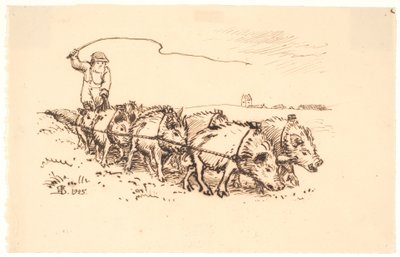 Blære Bonde laboure la terre - Niels Skovgaard