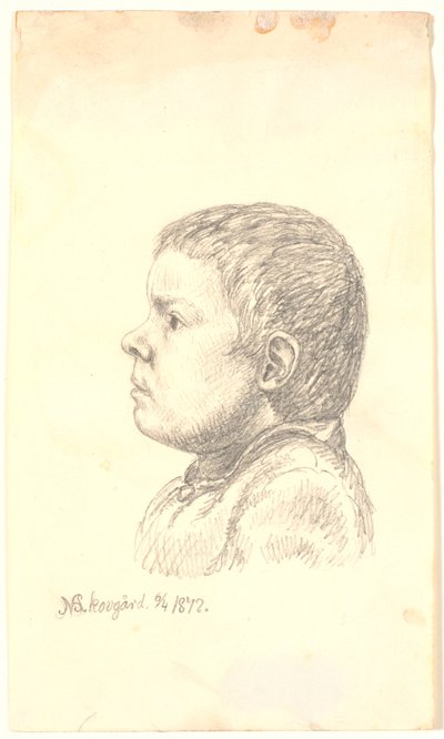 Portrait de garçon de profil vers la gauche - Niels Skovgaard