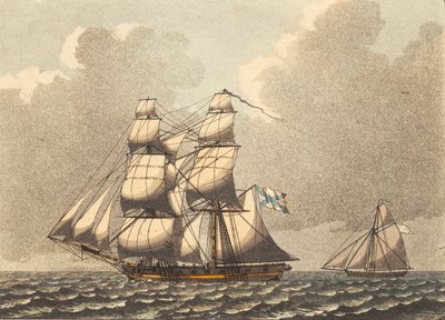 Une brigantine russe par vent de côté - Niels Truslew