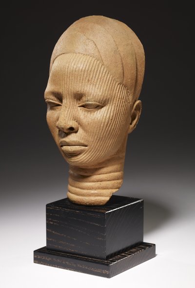Tête de Sanctuaire, Culture Yoruba, Nigeria (terre cuite) - Nigerian