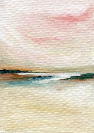 Paysage marin abstrait au pastel - Nikita Jariwala