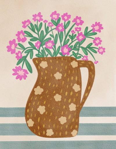 Charmante cruche à fleurs - Nikita Jariwala