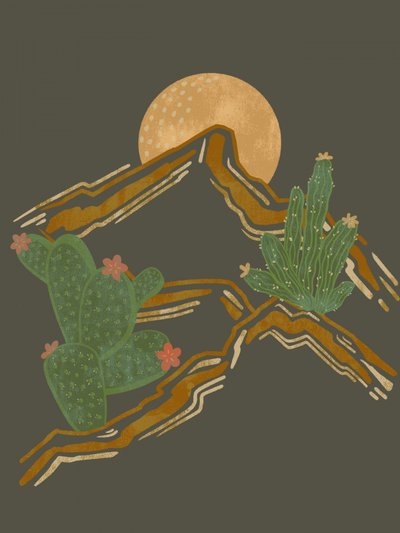 Lune des cactus du désert - Nikita Jariwala