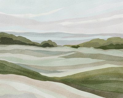 Paysage vallonné aux couleurs pastel - Nikita Jariwala
