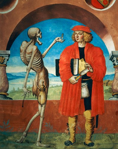 La mort avec le juriste (détail) - Niklaus Manuel