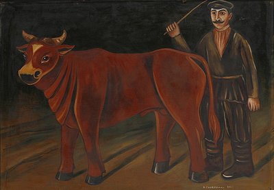 Fermier avec taureau - Niko Pirosmani