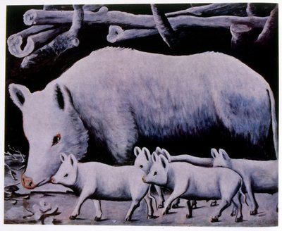 Les cochons blancs - Niko Pirosmani