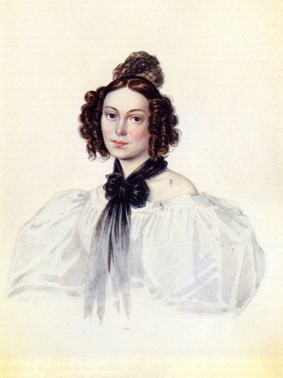 Portrait de Camilla Ivasheva Le Dantieau, épouse du décembriste Vasily Ivashev - Nikolai Alexandrovich Bestuzhev