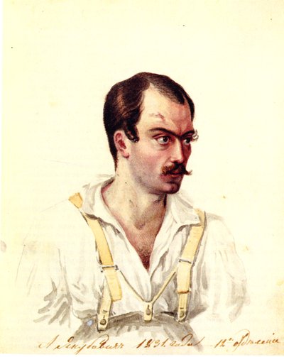 Portrait du décembriste Alexandre Ivanovitch Yakubovitch 1792-1845, 1831 - Nikolai Alexandrovich Bestuzhev