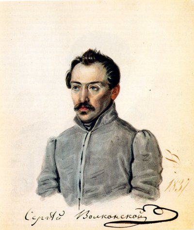 Portrait du comte décembriste Sergey Volkonsky - Nikolai Alexandrovich Bestuzhev