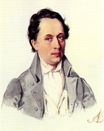 Portrait de Leopold Niemirowski 1810-1883, 1843 - Nikolai Alexandrovich Bestuzhev