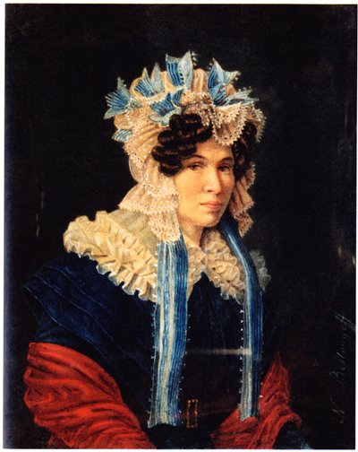 Portrait de Lyubov Ivanovna Stepovaya, 1783-1858 - Nikolai Alexandrovich Bestuzhev