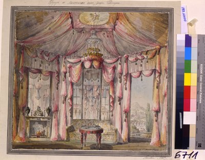 Design intérieur pour le boudoir de la maison du comte Bezborodko à Moscou, années 1790 - Nikolai Alexandrovich Lvov
