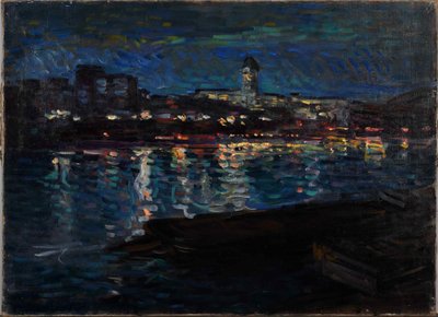 La Seine la nuit, vers 1905 - Nikolai Alexandrovich Tarkhov