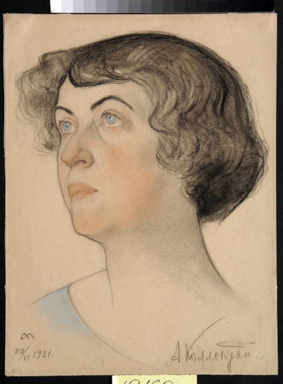 Portrait de Alexandra Mikhailovna Kollontai - Nikolai Andreevich Andreev