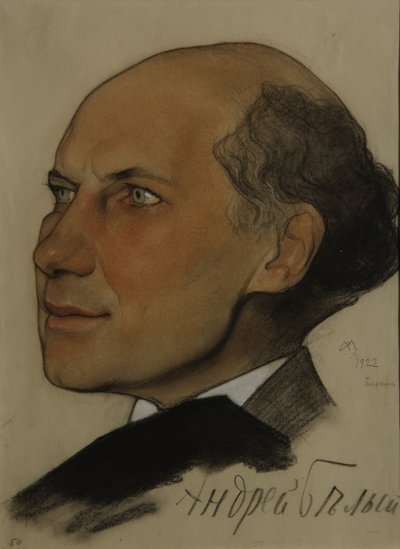 Portrait du poète Andreï Biély 1880-1934, 1922 - Nikolai Andreevich Andreev