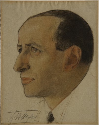 Portrait du metteur en scène Alexander Tairov 1885-1950, début des années 1920 - Nikolai Andreevich Andreev