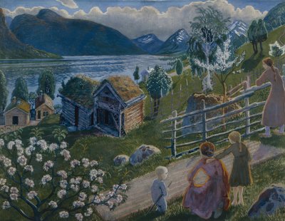 Temps gris à Sandalstrand - Nikolai Astrup