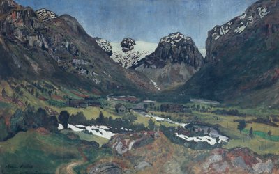 Nuit de juin dans le village de montagne - Nikolai Astrup