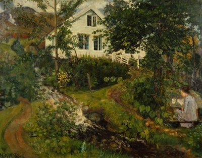 La vieille ferme du presbytère, avant 1908 - Nikolai Astrup