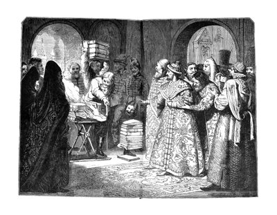 Le tsar Fédor III brûle les livres de la noblesse russe, 1682 - Nikolai Dmitrievich Dmitriev Orenburgsky