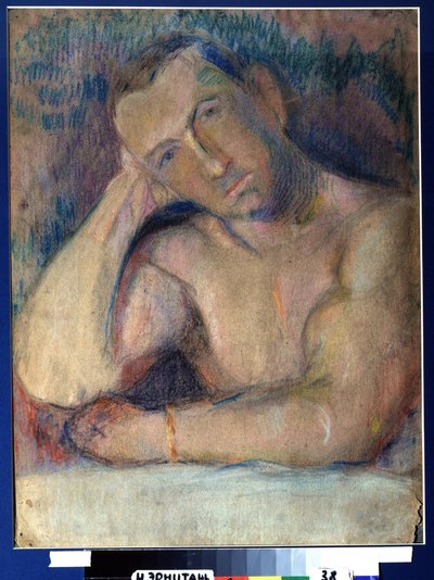 Portrait du poète Benedikt Livchits - Nikolai Ivanovich Kulbin