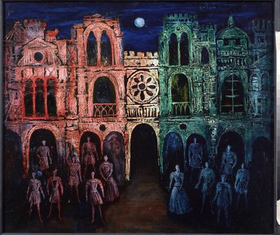Décor de scène pour la pièce Roméo et Juliette de William Shakespeare, 2002 (dessin) - Nikolai Konstantinovich Agafonov