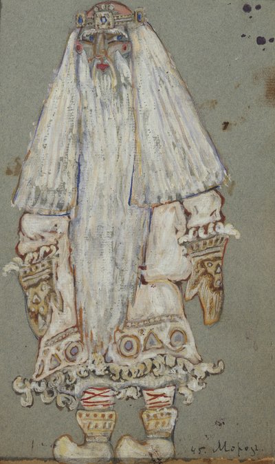 Ded Moroz. Costume pour la pièce de théâtre La Fille des neiges par A. Ostrovsky, 1912 - Nikolai Konstantinowitsch Roerich