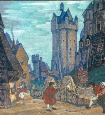 Devant le château - Nikolai Konstantinowitsch Roerich