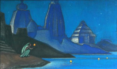 La Flamme du Bonheur sur le Gange, 1947 - Nikolai Konstantinowitsch Roerich