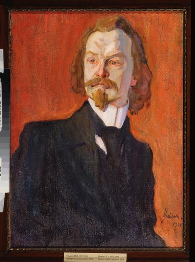 Portrait du poète Konstantin Balmont (1867-1942) - Peinture de Nikolai Pavlovich Ulyanov (1875-1949) - Nikolai Pavlovich Ulyanov