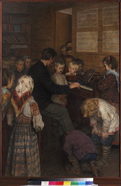 Leçon de chant dans une école villageoise - Nikolai Petrovich Bogdanov Belsky