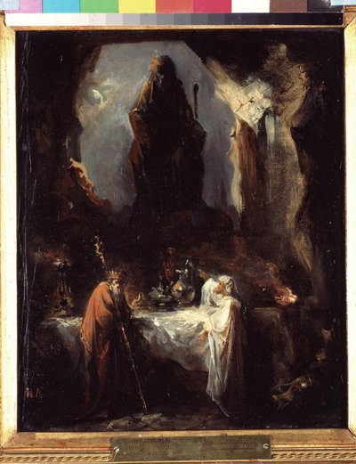 Le prophète Daniel dit à Nabuchodonosor son interprétation de Dieu - Nikolai Petrovich Lomtev