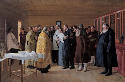 La consécration de la boutique de vodka, 1904 - Nikolai Vasilievich Orlow