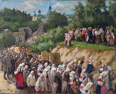 Procession de la croix au monastère de l