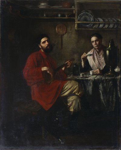 Scène de vie paysanne, 1855 - Nikolai Vasilyevich Nevrev
