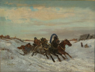Troïka sur une Route d