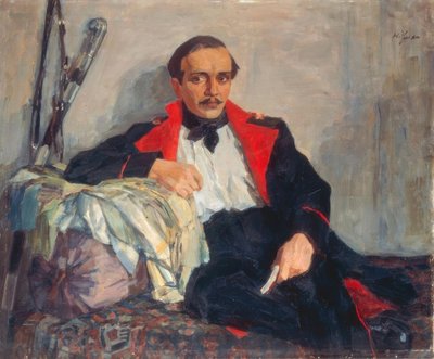 Portrait du poète Mikhaïl Lermontov - Nikolaj Pawlowitsch Uljanow