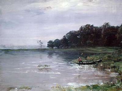 Paysage avec bateau, soir - Nikolay Nikanorovich Dubovskoy