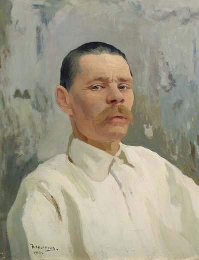 Portrait de Maxime Gorki (1868-1939) 1910 - Nikolay Pavlovich Shlein