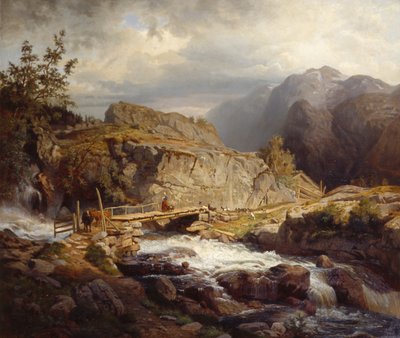 Rivière dans la montagne - Nils Bjørnsen Møller