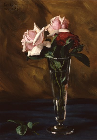 Arrangement avec des roses dans un verre - Nils Gude