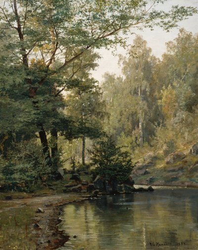 Lac forestier (peinture à l