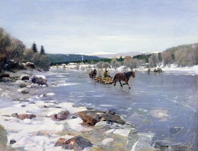 Transport de bois - Nils Hansteen
