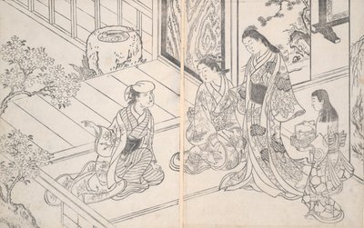 Une scène domestique - Nishikawa Sukenobu