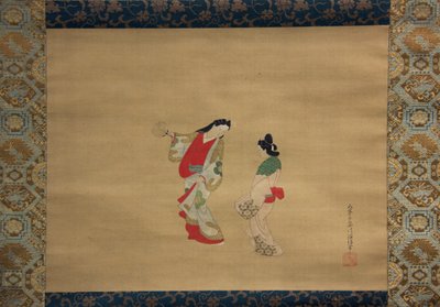 Femme et servante - Nishikawa Sukenobu