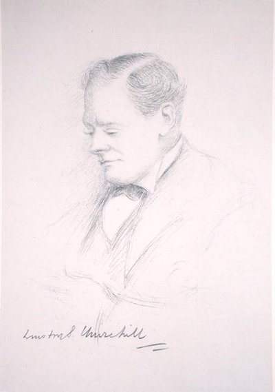 Portrait de Winston Churchill - Noel Dorville